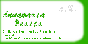 annamaria mesits business card